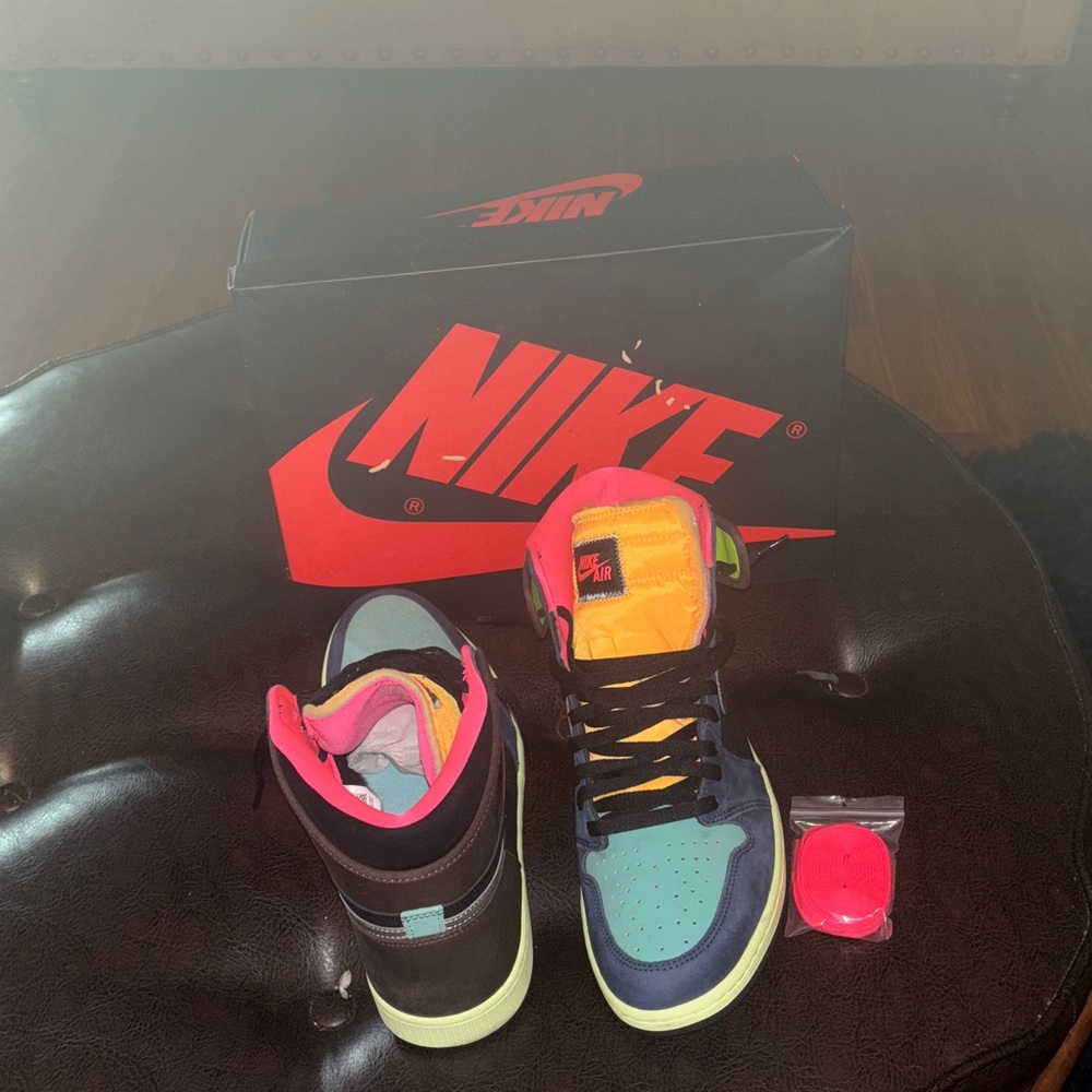 Nike Vibrant High-Tops with Neon Accents. Accepting all offers